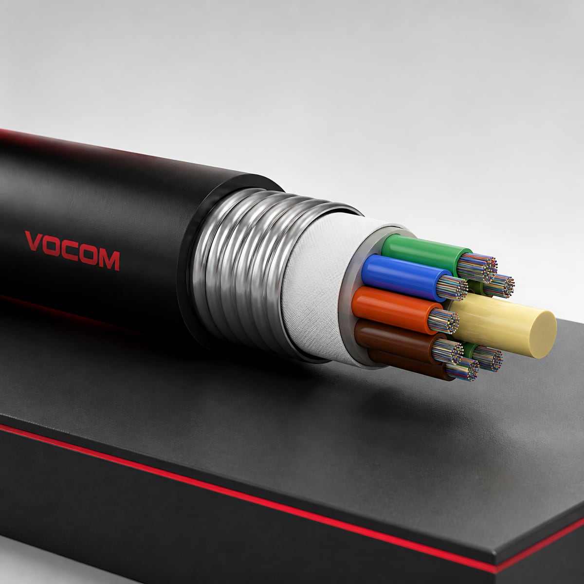 Cable supplied for a open-access fiber operator build (illustrative render)